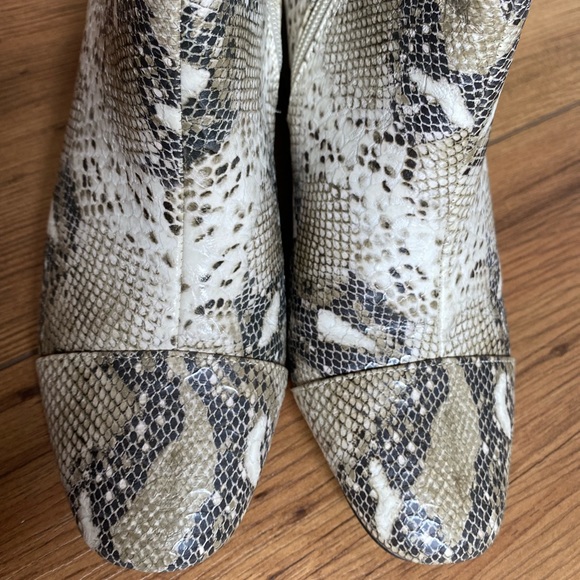 Zara Trafaluc Snake Print Ankle Boots - Picture 3 of 7